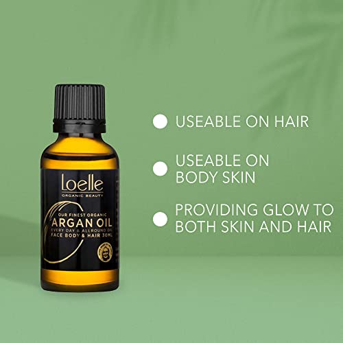 Loelle, 100% Pure, Cold-Pressed Argan Oil, Organic Argan Oil for Hair Face and Hands - Image 4