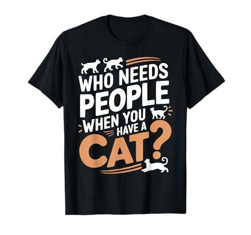 Anti Human Pro Cat Lover Kitty Meow Cat Owner T-Shirt
