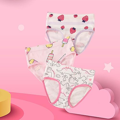 Girls' Cotton Brief Breathable Toddler Little Girls Panties Kids Cotton Underwears Pack of 33