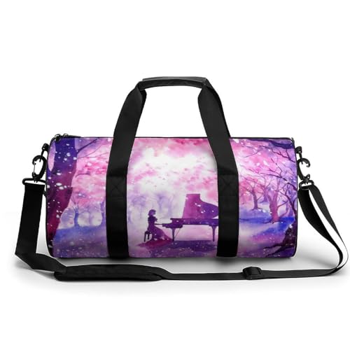 Sac de voyage piano anime girl le bagage compact contre le désordre