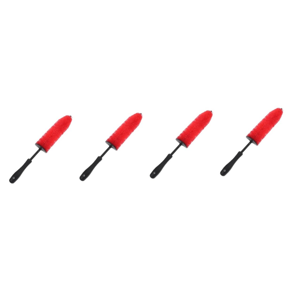 Gatuida 4pièces Brosse De Nettoyage pour Roues Brosse Ergonomique De Détail pour Jantes De Voiture Idéale pour Nettoyage Doux des Pneus Zones Détaillées