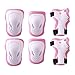 GUDOTRA 6PCS Protectores para Patines Infantiles Juego de Protectores Infantil para Las Rodillas Codos y Muñecas para Patinaje Ciclismo Monopatín Bicicleta Buen Regalo para Niños (Rosa)
