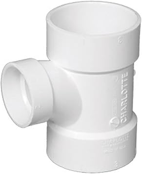 Genova Products 3" x 2" Inc 71132 Sanitary Tee-3" X 3" X 2", White