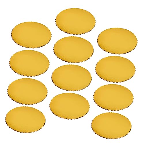 JECOMPRIS 12Pcs Round Cake Boards Sturdy Cake Bases for Weddings Birthdays and Holidays Display Boards for Elegant Desserts Baking Supplies