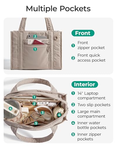 BAGSMART Boxy Crossbody Tote Bag