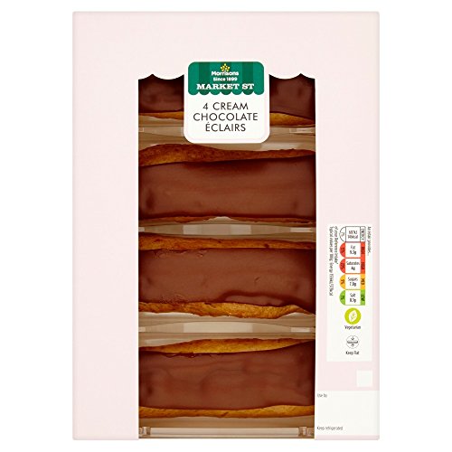 Morrisons 4 Cream Chocolate Éclair