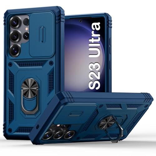 Coque Samsung S23 Ultra PASNEW béquille rotative 360 et cache caméra