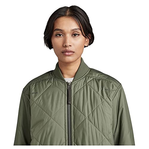 G-STAR RAW Women's Padded Bomber Collar Jacket, Green (lt Hunter B958-8165), M