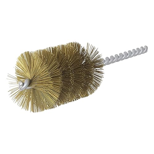 Image of Brush Research 83 Series Tube Brush-Cut For Power, 2.000 inch Brush Diameter, Brass .012 inch Wire Fill, 3 inch Brush Length, 7 inch Overall Length, Made in USA (Pack of 6)