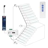 escalier interieur 4️⃣ Bandes LED COB haute qualité et confort visuel Bandes LED COB 1 mètre, 480 LED/m, luminosité réglable, indice de rendu des couleurs CRI ≥90. Lumière homogène, sans points visibles, avec adhésif haute adhérence. Découpe possible tous les 50 mm.