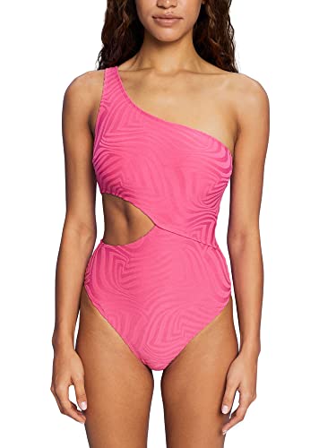 ESPRIT Asymmetrischer, wattierter Badeanzug aus Jacquard