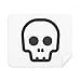 Wordless Black Skeleton Happy Cleaning Cloth Screen Cleaner 2pcs Suede Fabric