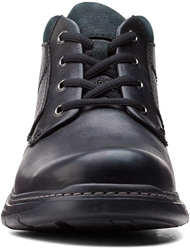 Image of Clarks Men's Un Brawley Up Boot, Black Leather, 11.5