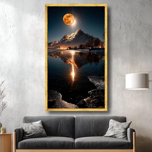 Toile reflet de montagne pour habiller un mur vide sans percer - 4