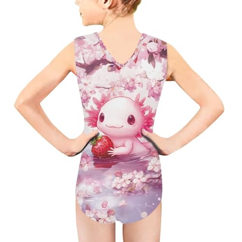 Image of INSTANTARTS Gymnastics Leotards Girl Dinosaur Dancewear Activewear Quick Dry