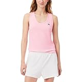 Lacoste Women's Sport Slim Fit Tank Top, Flamingo, 4