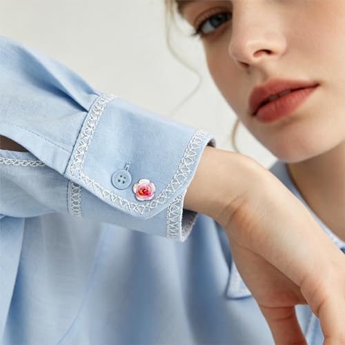 Image of 20 Pcs Enamel Rose Flowe Brooches Pins for Women Colorful Floral Brooch Flower Lapel Pin Badge Crafts Breastpin Jewelry Gift for Women Men Clothing Bags Backpacks Jackets Hat