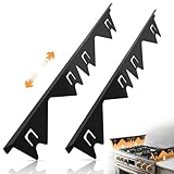 Stainless Steel Stove Gap Covers (2PCS), Stove Gap Filler for Kitchen Oven Counter Side Gap, Range Trim Kit, Easy Clean and Heat Resistant, Adjustable Length 13.8' to 27.5' 1