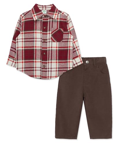 Ensemble pantalon et chemise tissés bébé garçon Little Me du 3 mois au 4 ans
