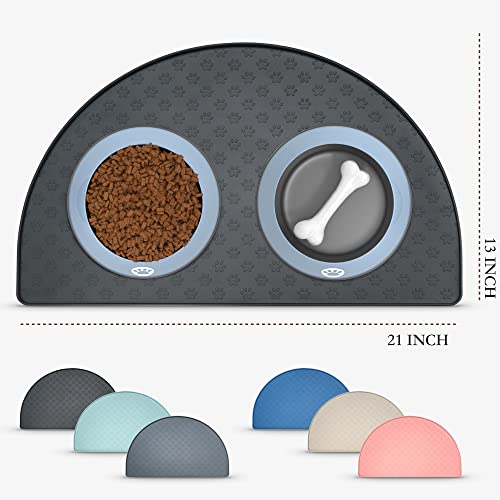 GueXioXio Pet Food Mat, Pet-Friendly Silicone Cat Dog Feeding Bowl Mat for Food and Water, Non-Slip/Waterproof Dog Food… - Image 8