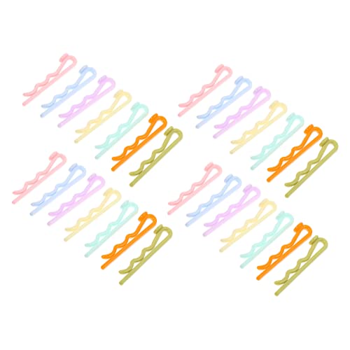 WEKADRIN 60 piezas Accesorios DIY para Cabello Infantiles Clips de Plástico Coloridos Soporte para Horquillas Manualidades Fiesta Múltiple