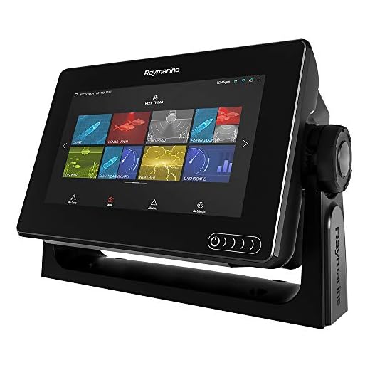 Raymarine Axiom 7 Fish Finder with Built in GPS, WiFi, Chirp Sonar and Downvision with Transducer and Navionics+