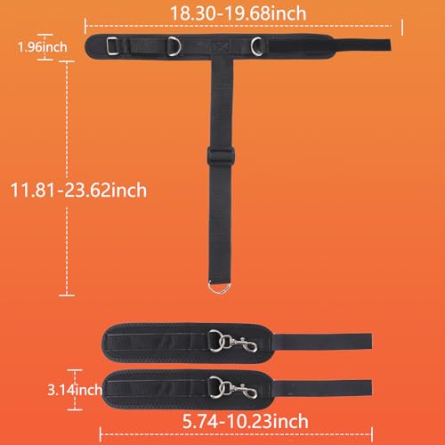 Image of BDSM Sex Bondage Neck to Wrist Restraints Kit, Sex Toys for Couple Adjustable Behind Back Handcuffs Bondage Restraints Set, Bed SM Adult Sex Game Play, Sex Toys for Women Man Beginner