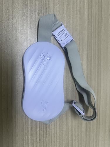 Slimpal Cinturón Térmico Eléctrico con Batería, Almohadilla Térmica Portátil e Inalámbrica, 4 Niveles de Calor y Diseño Anatómico, Almohadilla Térmica Recargable (Morado Claro S2)
