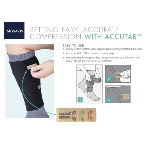 Image of 30-40 Mmhg Compreflex Below Knee W /Boot; Low Stretch; Med Tall;Black SIGVARIS