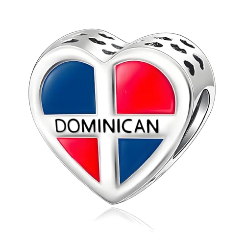 925 Sterling Silver Charms, United States, Brazil, Colombia Flag Series Pendant Charm Fit Pandora Bracelets Make DIY Holiday Jewelry Gift for Women