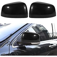 Black Top Half Mirror Exterior Upper Cover Trim Exterior Accessories For Jeep Grand Cherokee 2011-2022 & Dodge Durango 2011-2024 Pack Of 2