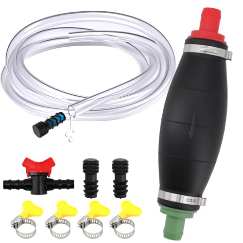 lafo Handpumpehandpumpe mit Vakuumfunktion, 2,5m SCHÜTTELSCHLAUCHschüttelschlauch & Durchflussregler für Benzinbenzinpumpe, Diesel, Öl, Wasserpumpe Wasser