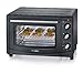 SEVERIN Back- und Toastofen, Mini Backofen mit Grillrost, Backblech und Krümelblech, vielseitiger Ofen mit 20 L Kapazität, 1.500 W, schwarz, TO 2067