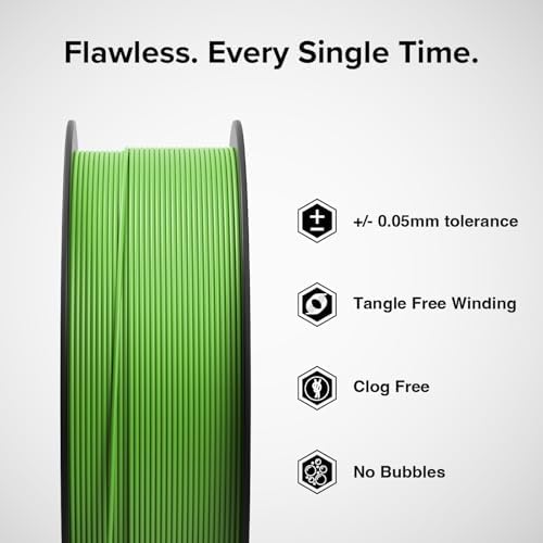 Image of NUMAKERS PETG 3D Printer Filament, 1.75mm, Dimensional Accuracy + /- 0.05 mm, 1 kg Spool (2.2 lbs), Compatible with Most FDM Printers (Grass Green)