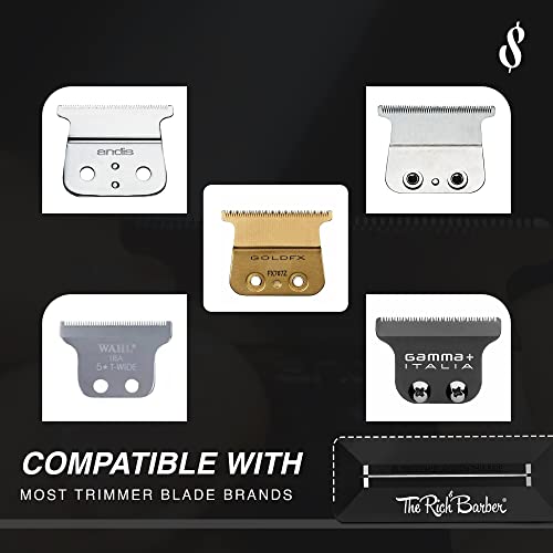 The Rich Barber 1 Minute Blade Modifier - Trimmer Blade Sharpener With Diamond Metal Stone For Professional & Home Use - Closer Shaves, Sharper Lines, Less Ingrown Hair - Compatible With Most Brands #TOP5