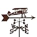 EZ Vane Steel Bi-Plane Weathervane 21? Height, Includes Metal Deck Mount, Wind Cups & Brackets | Hand-Crafted and Family-Owned, Made in The USA with Triple Powder Coating, Limited