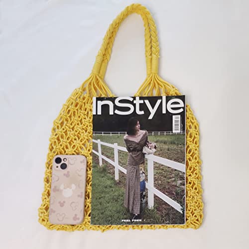 Cotton Rope Travel Beach Fishing Net Handbag Shopping Woven Shoulder Bag for Women3