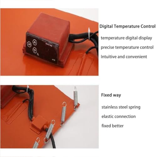 Heizdecke, industrieller elektrischer Heizkörper für Kanister, hochfester Silikon-Heizgürtel mit Thermostat für Kanister, Eimer und Öltanks, Isolierung, Antic