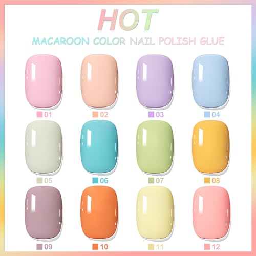 Set de esmaltes en gel Macaron GJNL 12 colores miniatura 2