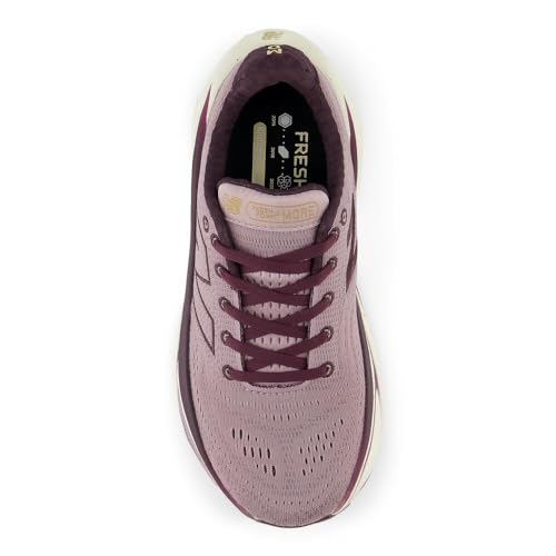 New Balance New Balance Women's Fresh Foam X More V5 Running Shoe, Ice Wine/Angora/Plum Brown, 8