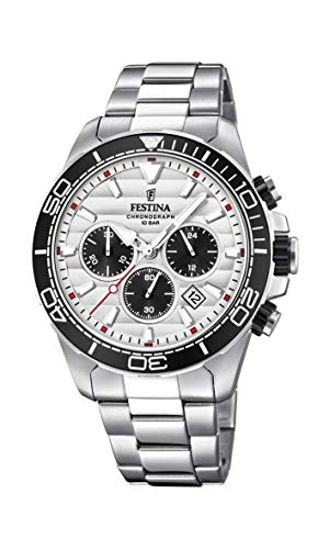 Preisvergleich Produktbild Festina Herren Chronograph Quarz Uhr mit Edelstahl Armband F20361 / 1