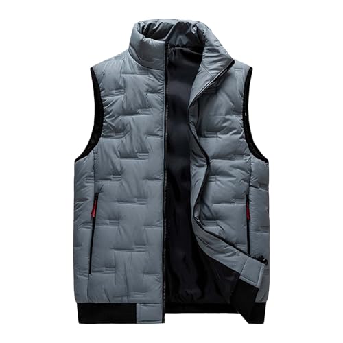 Gilet matelassé homme chaud et épais à col montant pour affronter le froid