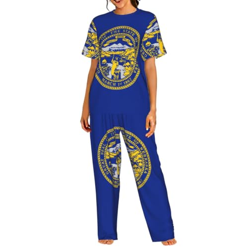 Pyjama femme manches courtes et pantalon long Nebraska résolvant l'inconfort de nuit