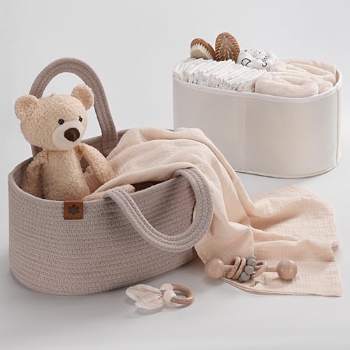 image for PeraBella Baby Diaper Caddy Organizer, Diaper Organizer for Changing T