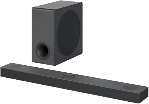 LG S80QY 3.1.3ch Sound bar with Wireless subwooer and Center Up-Firing, Dolby Atmos DTSX, Works with Airplay2, Spotify HiFi, Alexa, High-Res Audio, IMAX Enhanced, TV Synergy, HDMI eARC