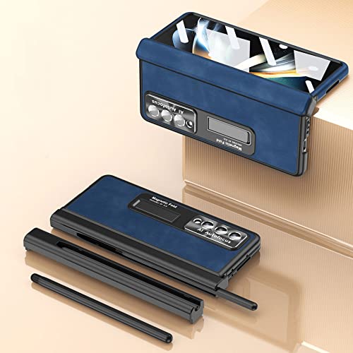 Coque Samsung Z Fold 4 avec support bleu pour regarder vos vidéos partout