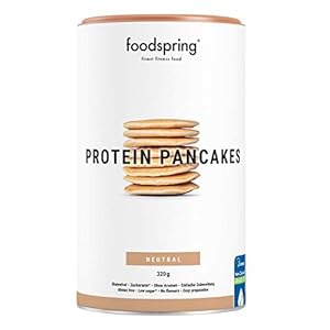 foodspring Protein Pancakes, 320 g, Bakmix met weinig suiker & extra veel proteïne, voor heerlijk luchtige pannenkoeken in 5 minuten, betere smaak en consistentie