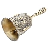 MINAOLULUS ヴィンテージメタルハンドベル 卓上呼び鈴 レストランバー用 伝統的なディナーベル ホテル食器呼出し 鋳造属製耐久性装飾