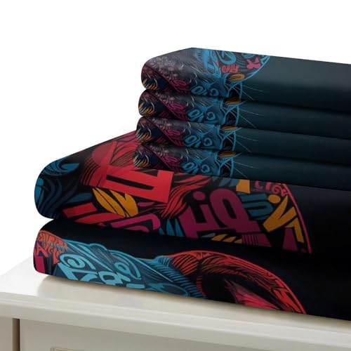 Housse de couette Pitbull 3D 140x200 en microfibre graffiti - 7