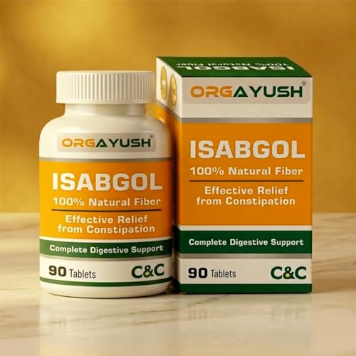 Image of Isabgol Psyllium Husk Tablets - Digestive Support Supplement for Gut Health & Bowel Regularity, Gentle Fiber Tablets for Daily Use (Pack of 2)